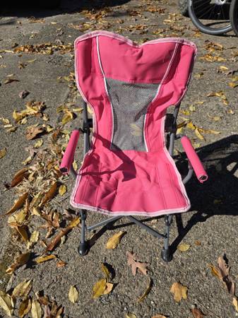 Small Pink (coral) Folding Chair 1