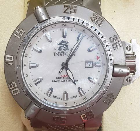 LIMITED ED. INVICTA SUBAQUA NOMA III PEARL DIAL MEN'S WATCH #0737 1