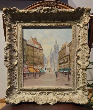 JEAN MARTIN "PARIS" OIL PAINTING ON CANVAS 1