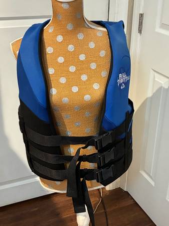 Full Throttle Blue XL Rapid Dry Life Jacket Coast Guard Approved #L-6338 1
