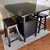 Wooden table for kitchen / family room with 2 stools and wine rack 2 thumbnail