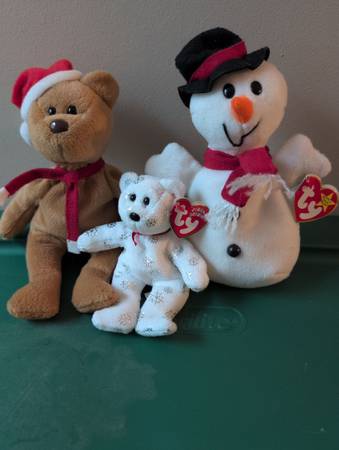 Christmas TY beanie babies 1