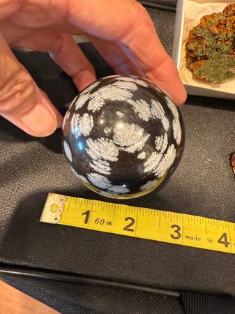 Snowflake Obsidian Orb Sphere Volcano Lava Crystal Gemstone Beauty 1