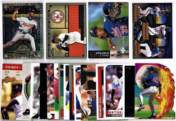 SALE 56 Pedro Martinez Baseball cards Red Sox Expos Dodgers HOF 1