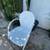 Vintage White Clamshell Metal Patio Chairs Chair 4 thumbnail