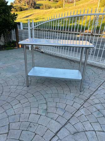 Stainless Steel Table for Prep & Work 24x48 Inches, NSF 1