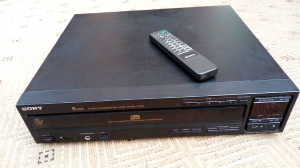 Sony 5 CD carousel player+remote 1