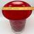 Very Large Etched Red Blown Glass Flower Vase Bottom Signed Excellent Condition 5 thumbnail