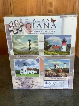4 - 500 piece Puzzles The art of Alan Giana Light houses 1