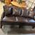 Hickory Chair Leather Three Cushion Sofa 1 thumbnail