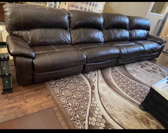 FREE: Leather Reclining Sectional Sofa 1