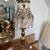 Vintage Brass Candlestick Lamp with Handmade Decorative Shade (#228) 5 thumbnail