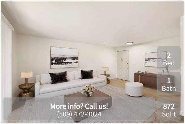 $1,450 / 2br - 872ft2 - $1450 Peaceful & serene. A quiet 872 sq ft 2 bed, 1 bath to call home! (Walla Walla)63915089015555121