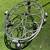 Indoors OR outdoors Coffee table oval with metal base and glass top 4 thumbnail