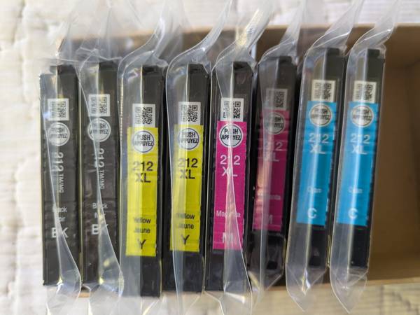 Epson 212 Computer Printer Ink Cartridges Set of 8 1