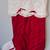 Vintage 20" Red & Eyelet White Trim Christmas Stocking 1 thumbnail