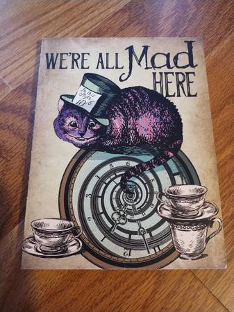 We're All Mad Here Cheshire Cat Lined Journal 1
