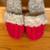 Red Faux Fur Slippers, Woman's size Large, Good Condition! 2 thumbnail