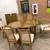 Dining Table with drop leaves 6 chairs and leaves 2 thumbnail