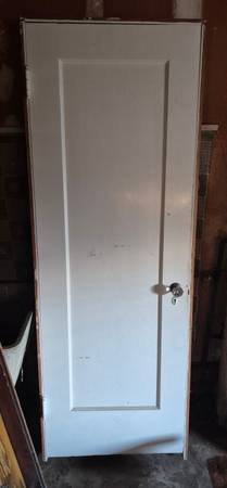 Single panel doors, glass door knobs and jamb 1
