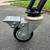Wrought Iron Side Table W/ Round Glass Top and Heavy Duty Casters 5 thumbnail
