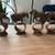Vintage hand carved set of wooden animal napkin rings from the 1970s 3 thumbnail