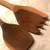 New! Large Hand Carved Olive Wood Serving Spoon&Fork Salad Tongs 11 thumbnail