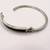 Vintage Sterling Silver Black Onyx Hinged Bracelet from Mexico 4 thumbnail
