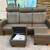 Stressless Sofa - Arion 3-seater, gray leather, plus 2 ottomans 2 thumbnail