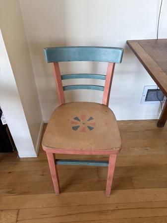 painted wood chair 1