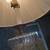 Vintage Brass and Glass Table Lamp with Pleated Shade 4 thumbnail