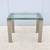 1980's Custom Made Brushed Stainless Steel & Clear Glass Side Table 2 thumbnail
