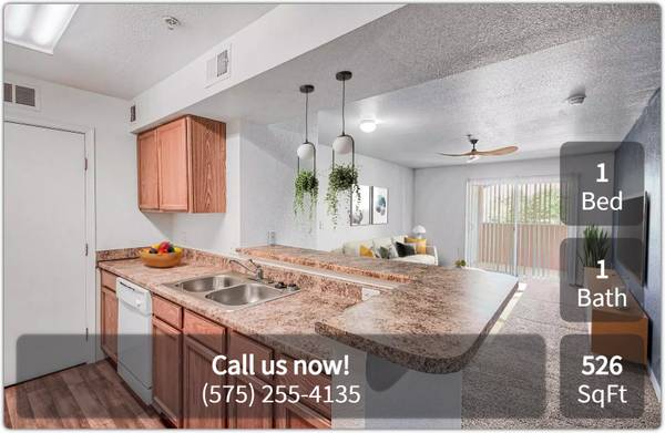 $607 / 1br - 526ft2 - From Morning Coffee to Evening Relaxation: Your Spot, Perfected! (Las Cruces)63687913518081121