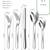 NEW 40 Piece Silverware Set for 8, Stainless Steel Flatware Set, Cutle 5 thumbnail