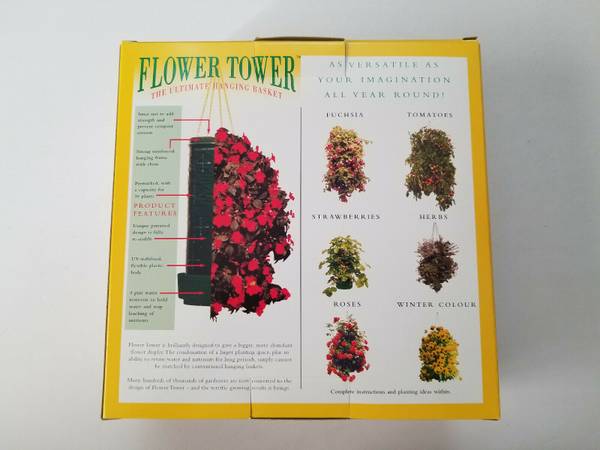 FLOWER TOWER~Save water~Hanging Basket Planter~Balcony Patio Porch - $1563471427237377120