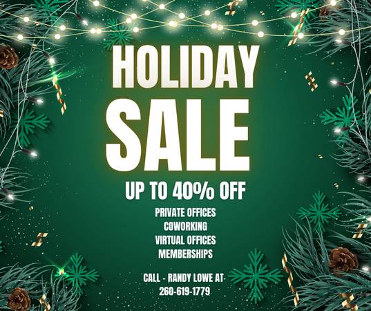 Don't miss out on these holiday savings on a new office space! 1