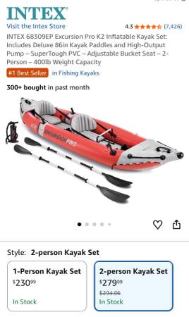 Inflatable Kayak - K2 Excursion Pro 1