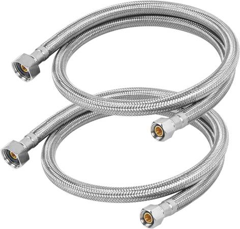 Set of 2 SS braided 36" Sink water supply lines 1