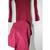 Long Sleeve Maxi Dress High Neck Fitted Bodycon Dress Red M 3 thumbnail