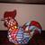 Vintage Tiffany Style Multicolor Stained Glass Hen Chicken Rooster Lamp Decor 2 thumbnail