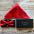 1  Set Elegant Red Bow Tie with Cufflinks 1 thumbnail
