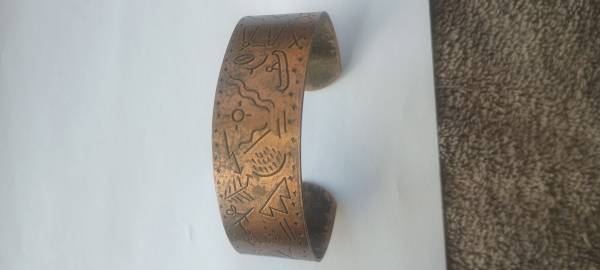 Indian crafted wrist braclet , copper  Provincetown Ma. 1973 1