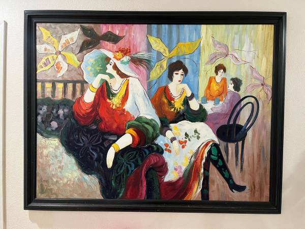 Large Framed Figurative Oil Painting 1