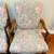 Set of 4 Floral Upholstered Arm Chairs 10 thumbnail