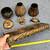 Decorative Set of 3 Distressed Bronze Jars/Urns On a Footed Platter, B 3 thumbnail