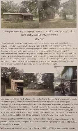$162,581 / 3br - 960ft2 - Unique Vintage Home on 1.1 Acres MOL Near Spring Creek (Locust Grove)63982126401027122