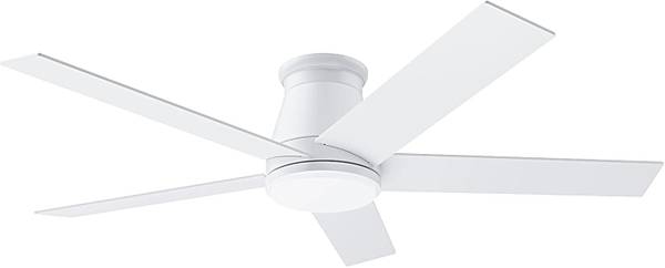 52" Ceiling Fan with Light, White,6 Speeds DC Reversible Motor 1