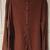 Women's Rust Colored Long Sleeve Suede Button Down Shirt by Natural Or 1 thumbnail
