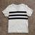 INC White w/ Blue Stripes V-Neck Tee - Men’s Size M 1 thumbnail