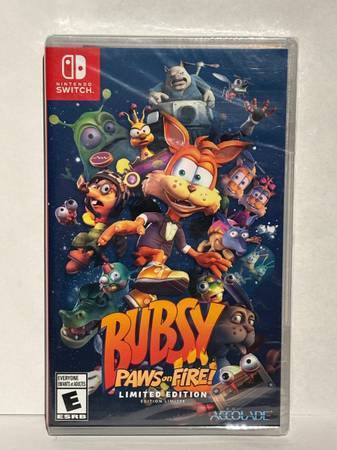 New! Nintendo Switch: Bubsy: Paws On Fire Limited Edition 1